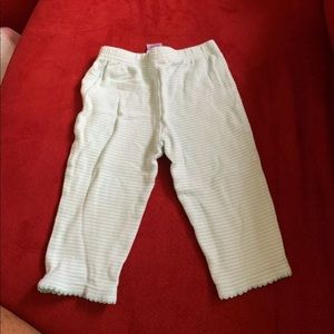 Blue and white striped pants